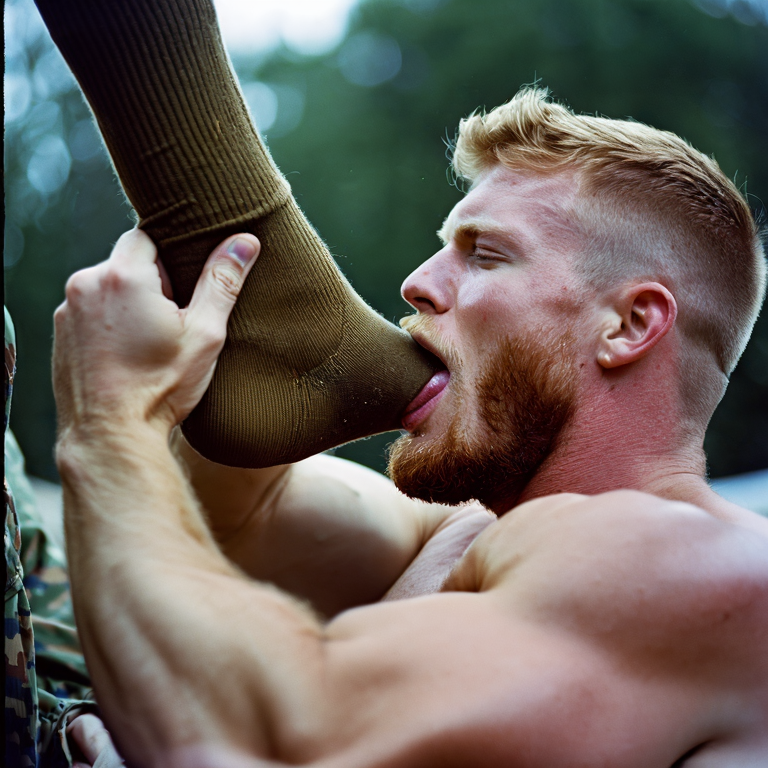 KI-generierter Gay Muscle Man, fiktiv